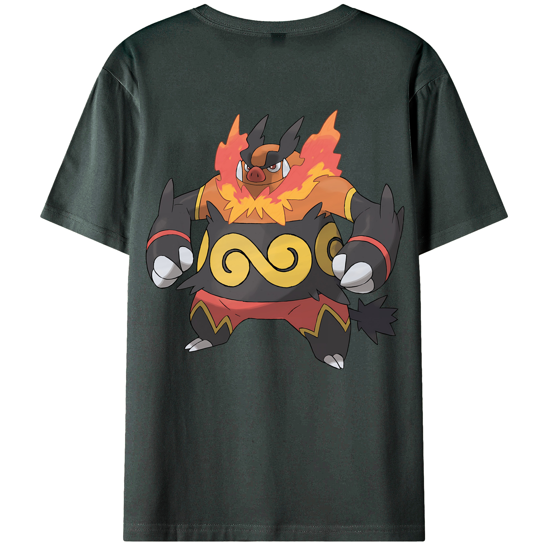 （画像用） ポケットモンスター Pokémon 綿100％ メンズ半袖Tシャツ（バックプリント） 通気性